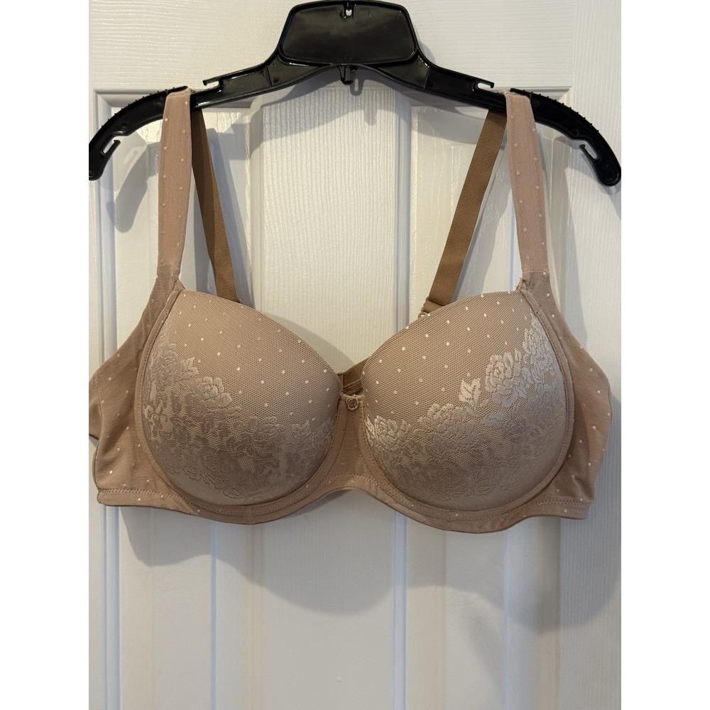 44D Soma Tan Floral Bra Rn 79984 Stunning Support Full Coverage